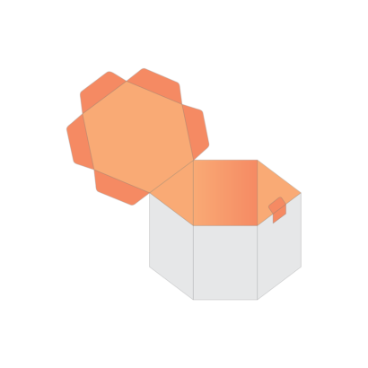 Custom Printed Hexagon 2 PC Boxes